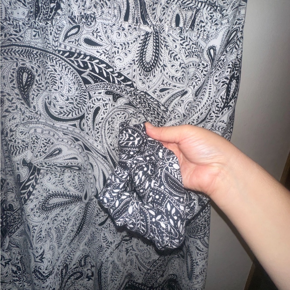 Loft Paisley Shift Long Sleeve Floral Color block Dress Size Small NWOT - Picture 12 of 12